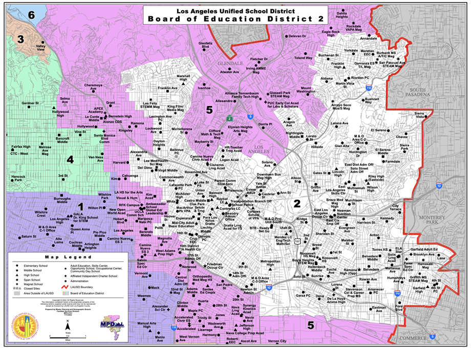 Photo of Board District 2 map